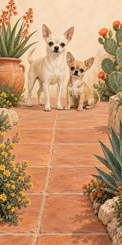 Chihuahuas fridge wrap full design