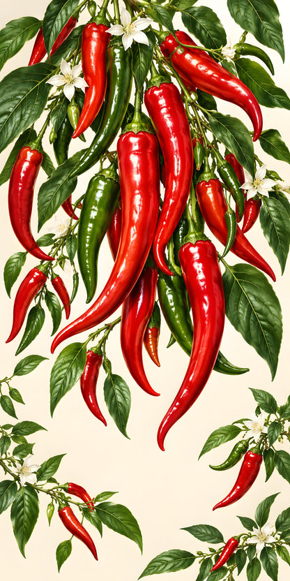 Chili Peppers fridge wrap full design