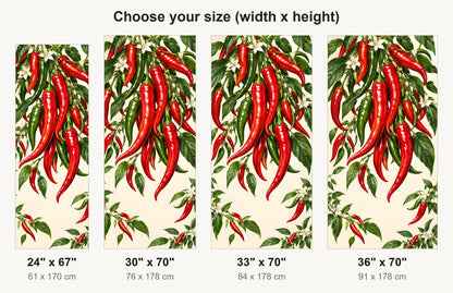 Chili Peppers fridge wrap available sizes 24, 30, 33 and 36 inch