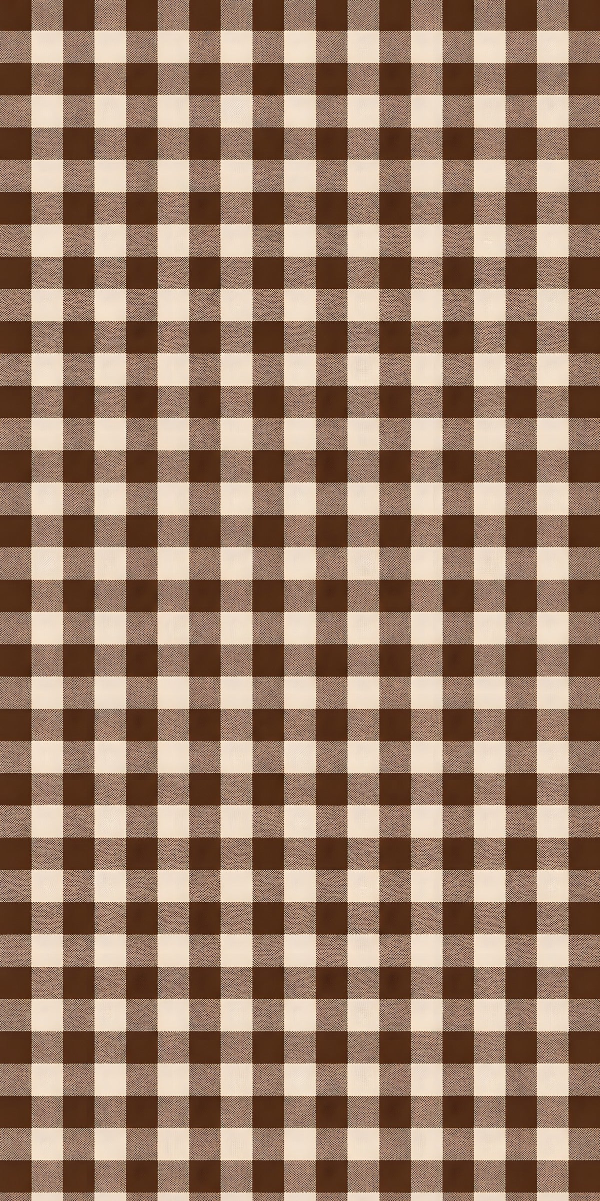 Chocolate Brown Gingham fridge wrap full design