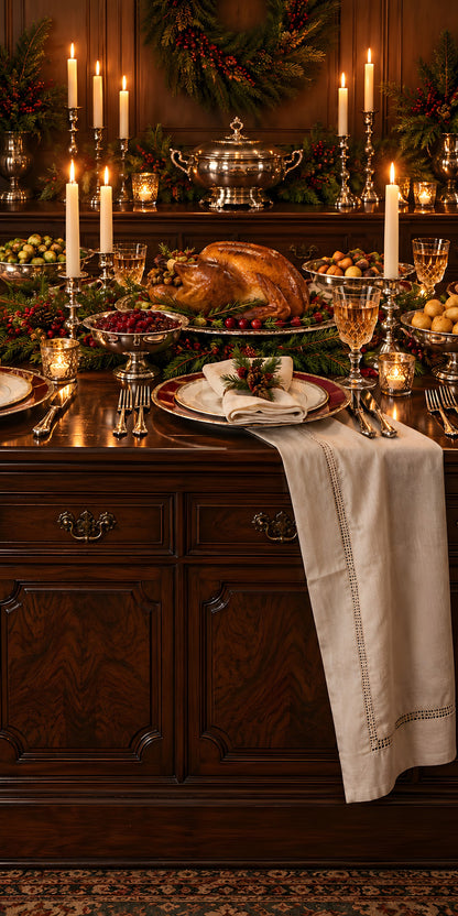 Christmas Supper Club Table fridge wrap full design