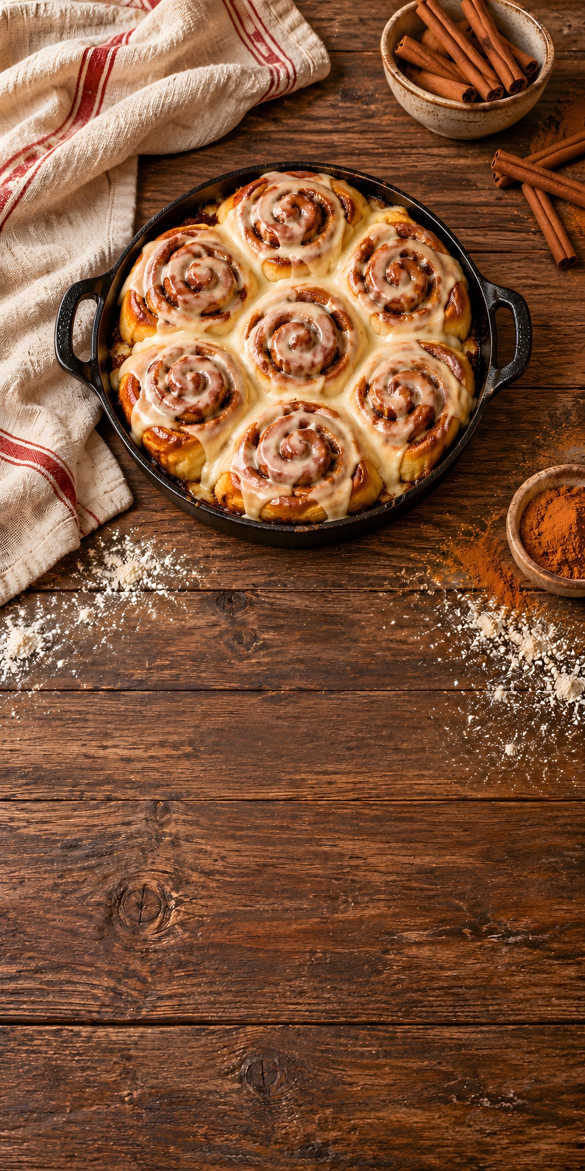 Cinnamon Rolls fridge wrap full design