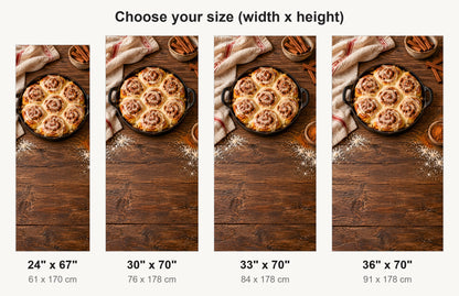 Cinnamon Rolls fridge wrap available sizes 24, 30, 33 and 36 inch