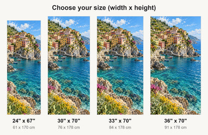 Cinque Terre Coast fridge wrap available sizes 24, 30, 33 and 36 inch