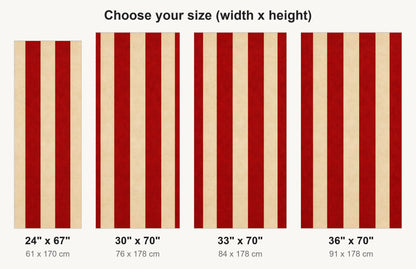 Circus Stripes fridge wrap available sizes 24, 30, 33 and 36 inch