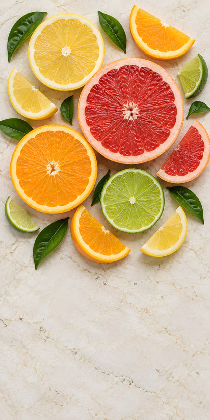 Citrus Slices fridge wrap full design