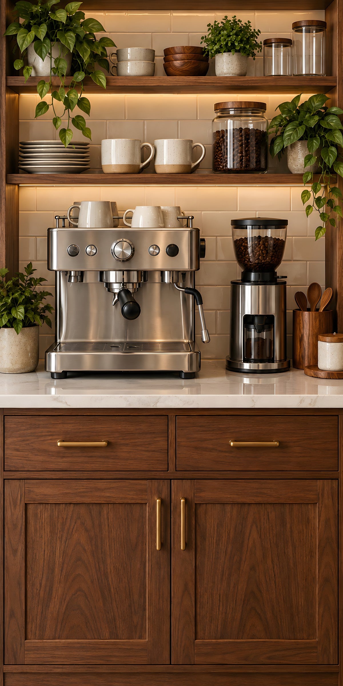 Coffee Bar Station fridge wrap full design