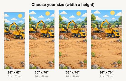 Construction Trucks fridge wrap available sizes 24, 30, 33 and 36 inch