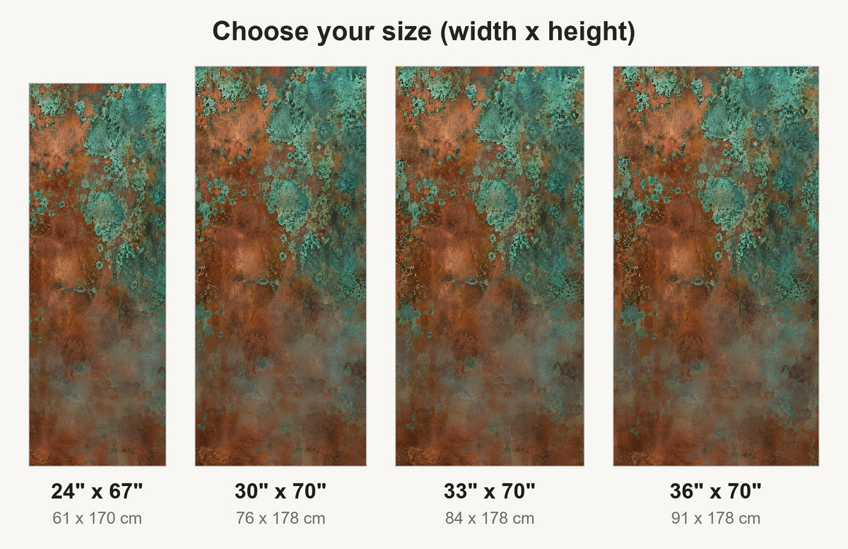 Copper Patina fridge wrap available sizes 24, 30, 33 and 36 inch