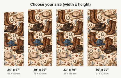 Cowboy Boots & Hats fridge wrap available sizes 24, 30, 33 and 36 inch