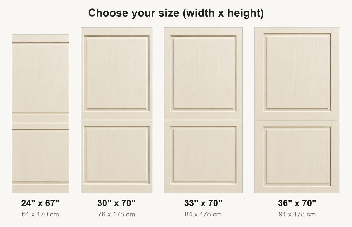 Cream Shaker Cabinet Look fridge wrap available sizes 24, 30, 33 and 36 inch