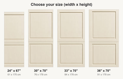 Cream Shaker Cabinet Look fridge wrap available sizes 24, 30, 33 and 36 inch