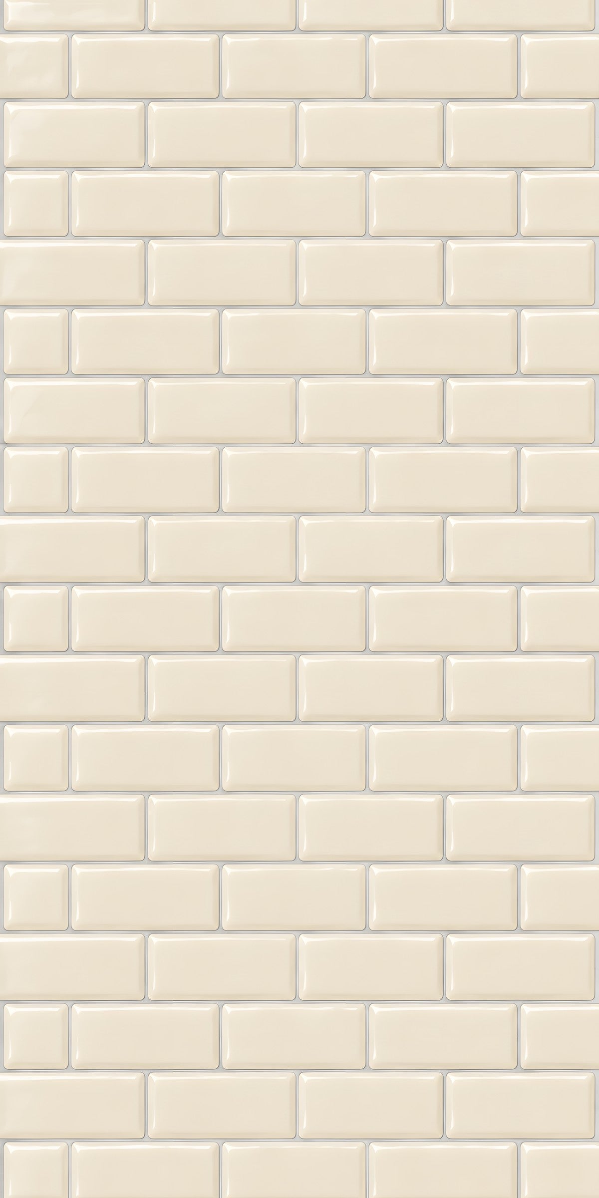 Cream Subway Tile fridge wrap full design
