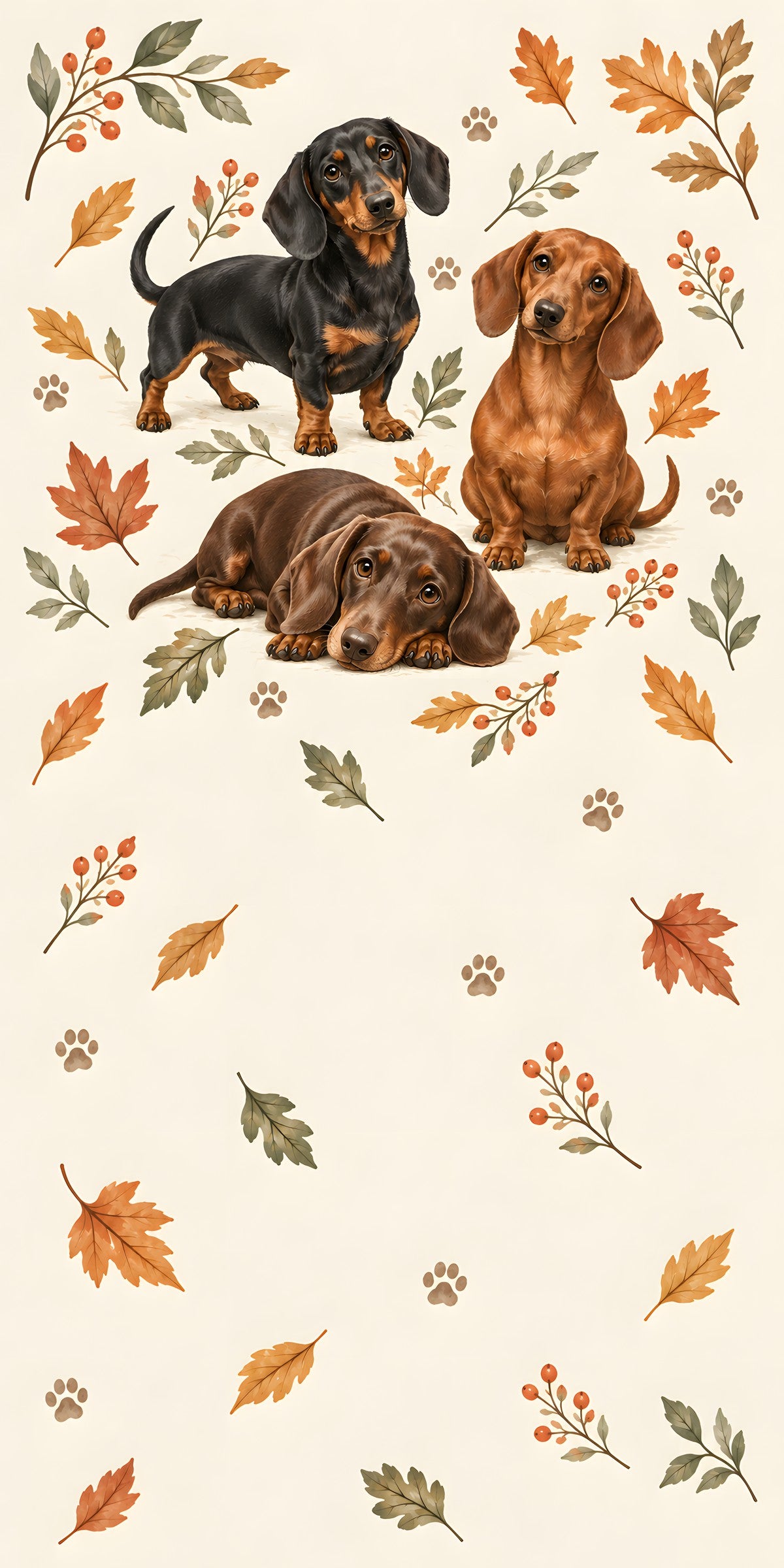 Dachshunds fridge wrap full design