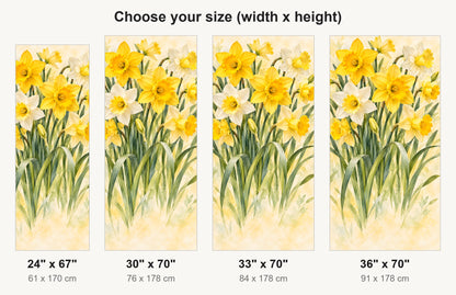 Daffodils fridge wrap available sizes 24, 30, 33 and 36 inch