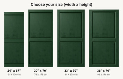 Deep Green Shaker Cabinet Look fridge wrap available sizes 24, 30, 33 and 36 inch