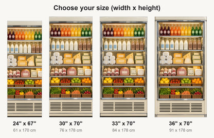 Deli Display Cooler fridge wrap available sizes 24, 30, 33 and 36 inch