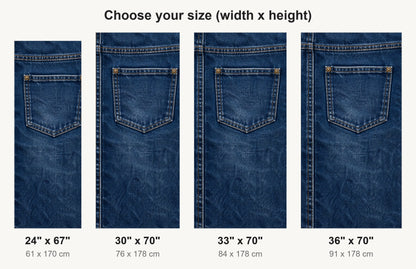 Denim Texture fridge wrap available sizes 24, 30, 33 and 36 inch