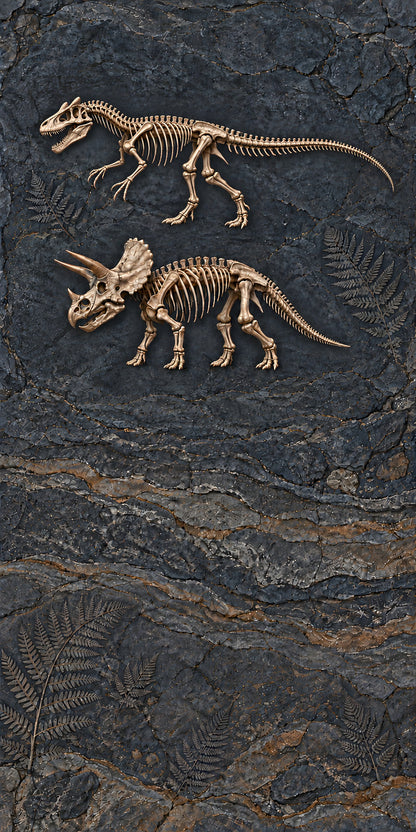 Dinosaur Fossils fridge wrap full design