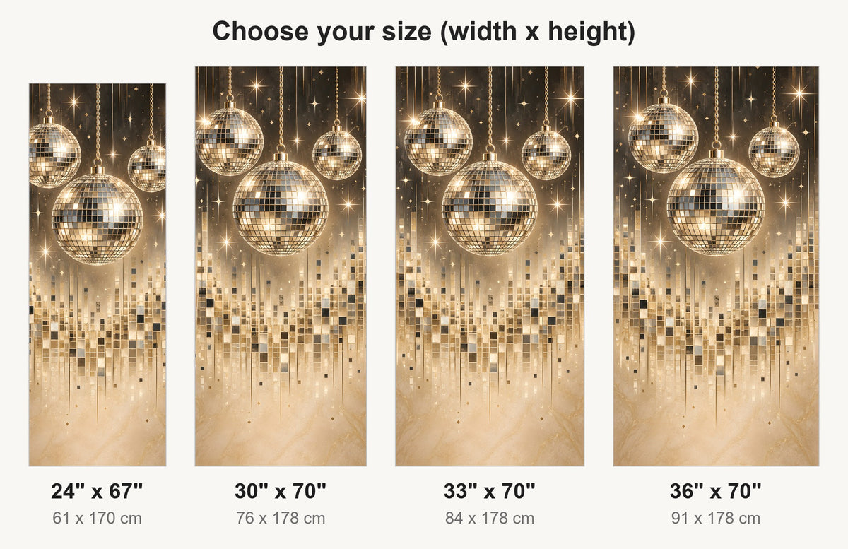 Disco Balls fridge wrap available sizes 24, 30, 33 and 36 inch