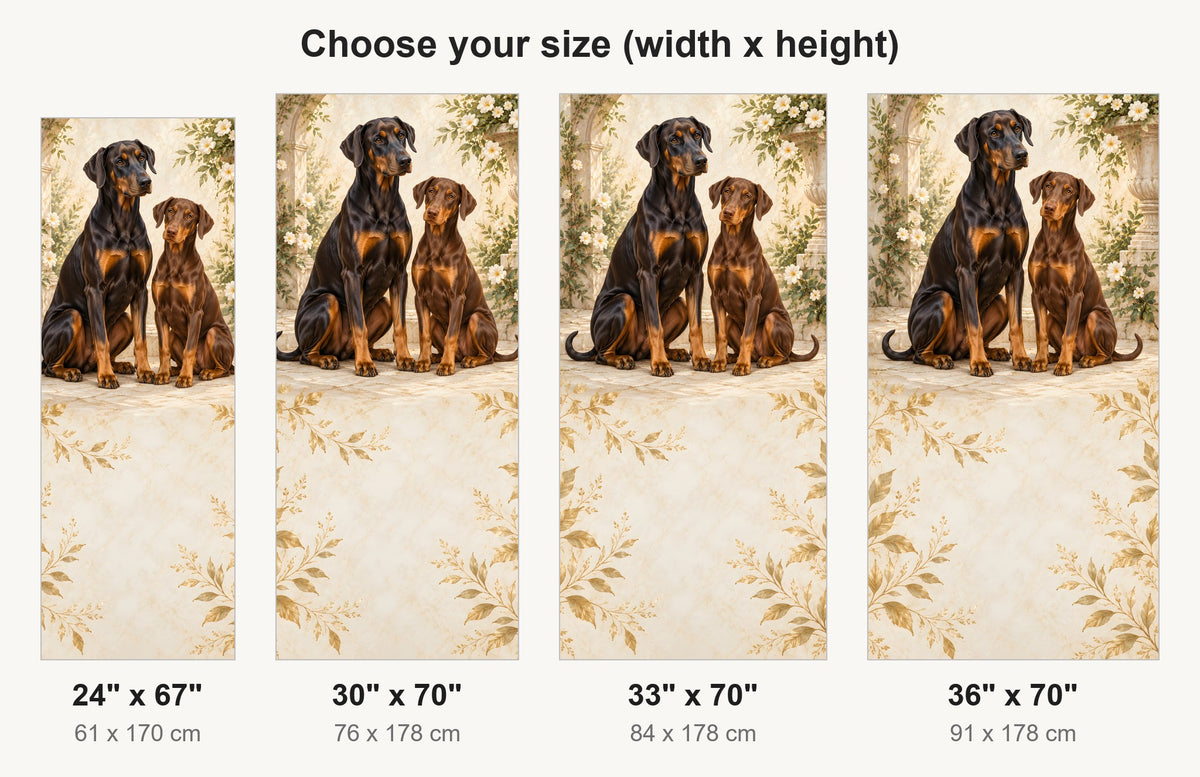Dobermans fridge wrap available sizes 24, 30, 33 and 36 inch