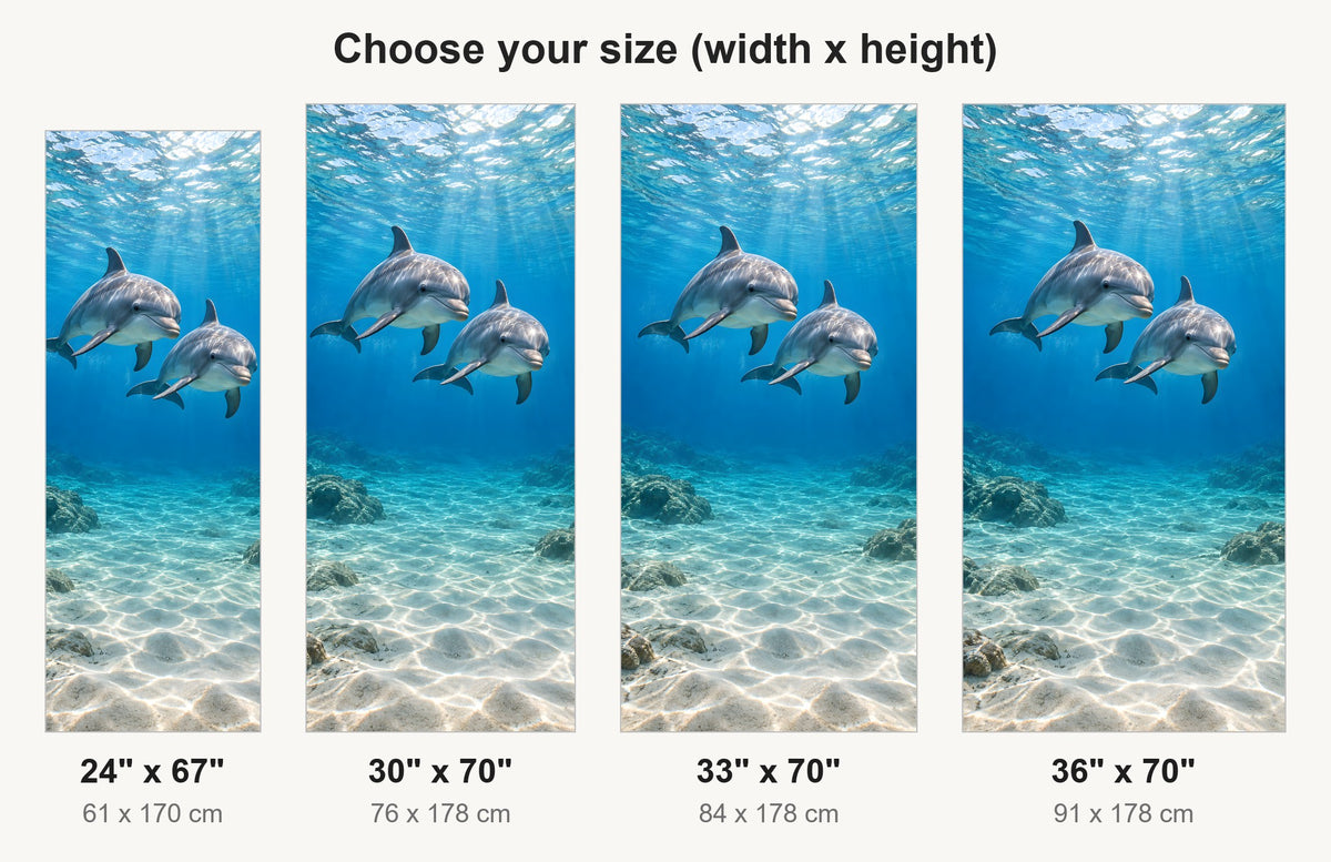 Dolphins fridge wrap available sizes 24, 30, 33 and 36 inch