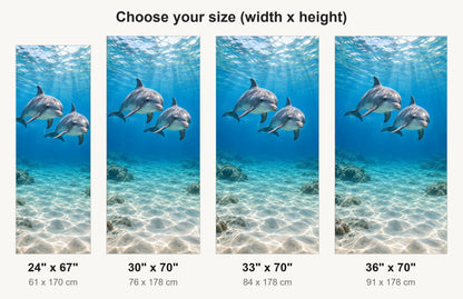 Dolphins fridge wrap available sizes 24, 30, 33 and 36 inch