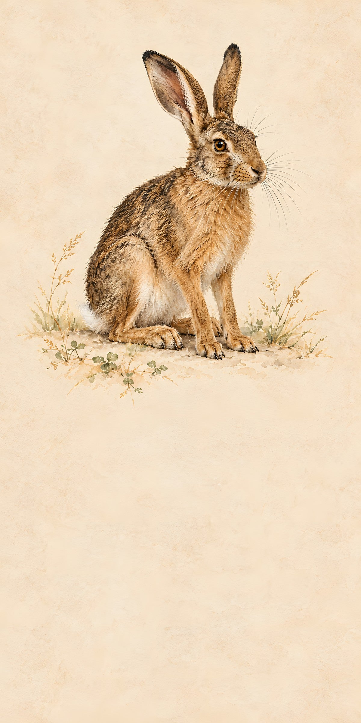 Dürer-Inspired Young Hare fridge wrap full design