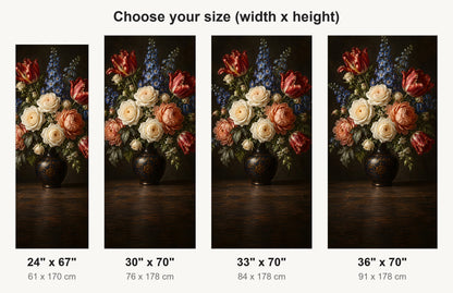 Dutch Floral Still Life fridge wrap available sizes 24, 30, 33 and 36 inch