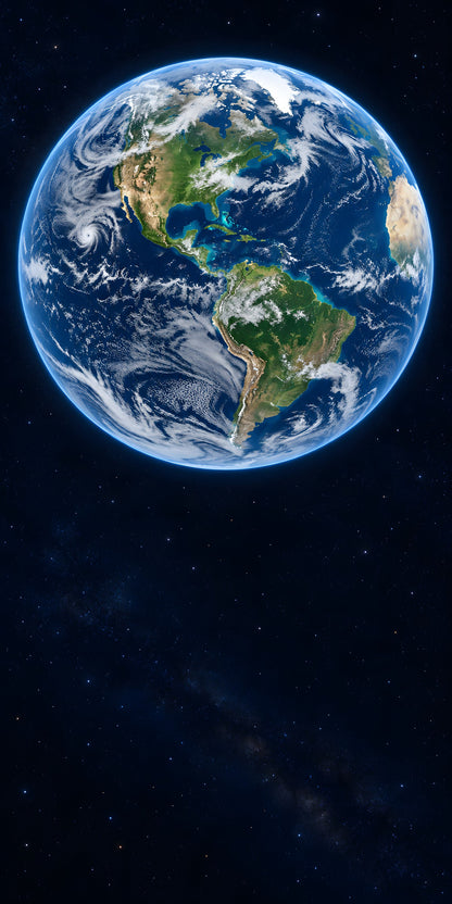 Earth from Space fridge wrap full design