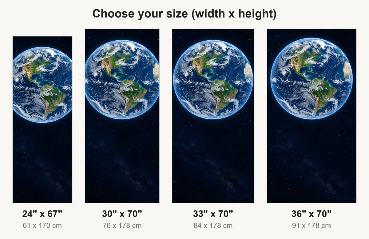Earth from Space fridge wrap available sizes 24, 30, 33 and 36 inch