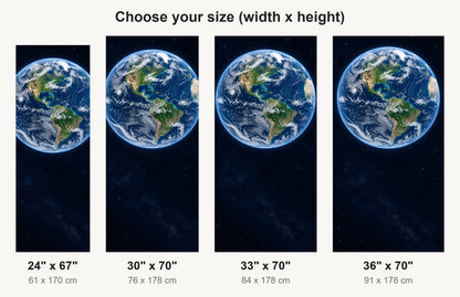 Earth from Space fridge wrap available sizes 24, 30, 33 and 36 inch