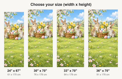 Easter Bunnies fridge wrap available sizes 24, 30, 33 and 36 inch