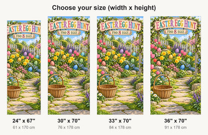Easter Egg Hunt Garden fridge wrap available sizes 24, 30, 33 and 36 inch