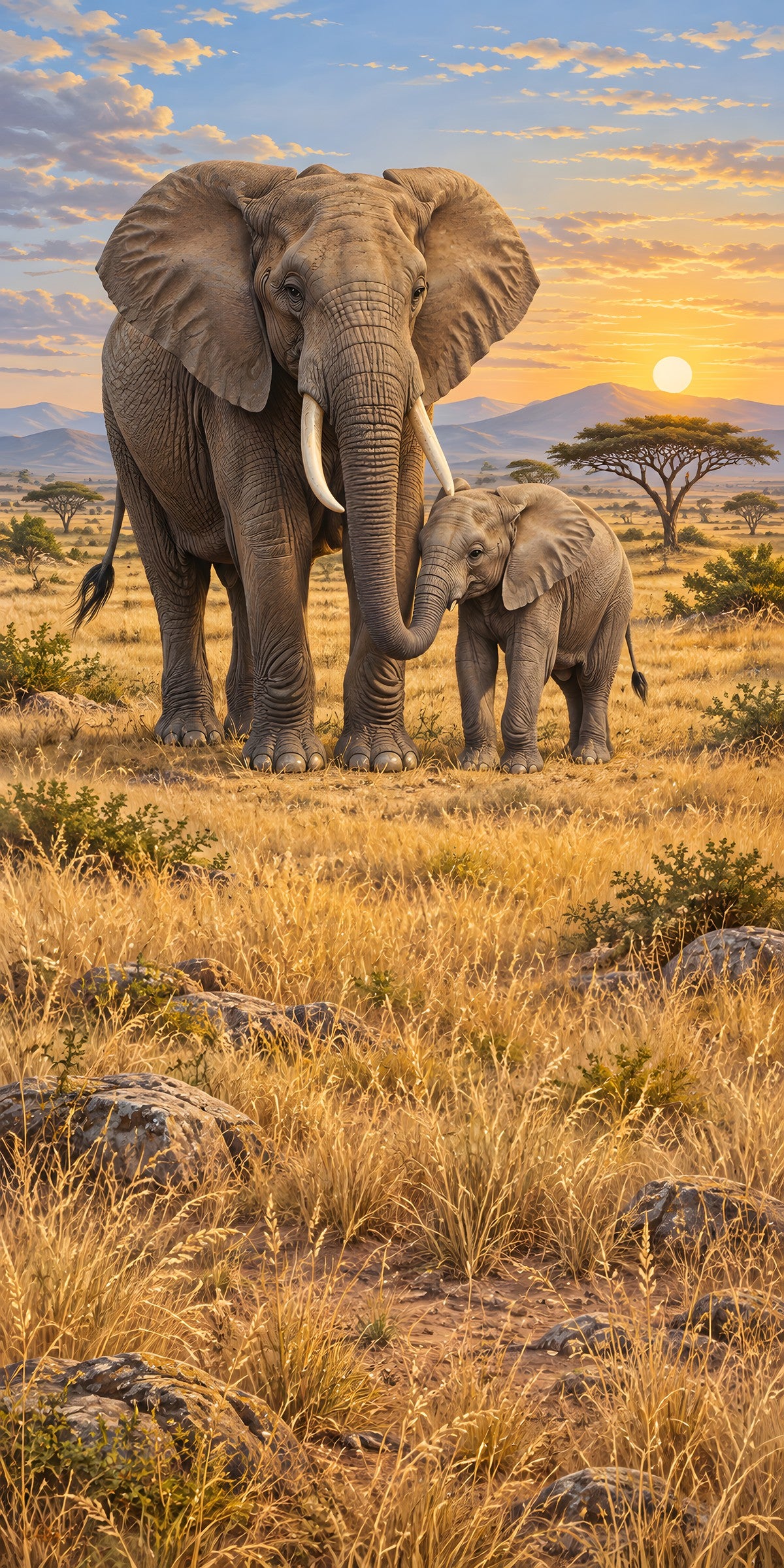 Elephant Family fridge wrap full design