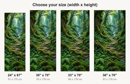 Enchanted Moss Forest fridge wrap available sizes 24, 30, 33 and 36 inch