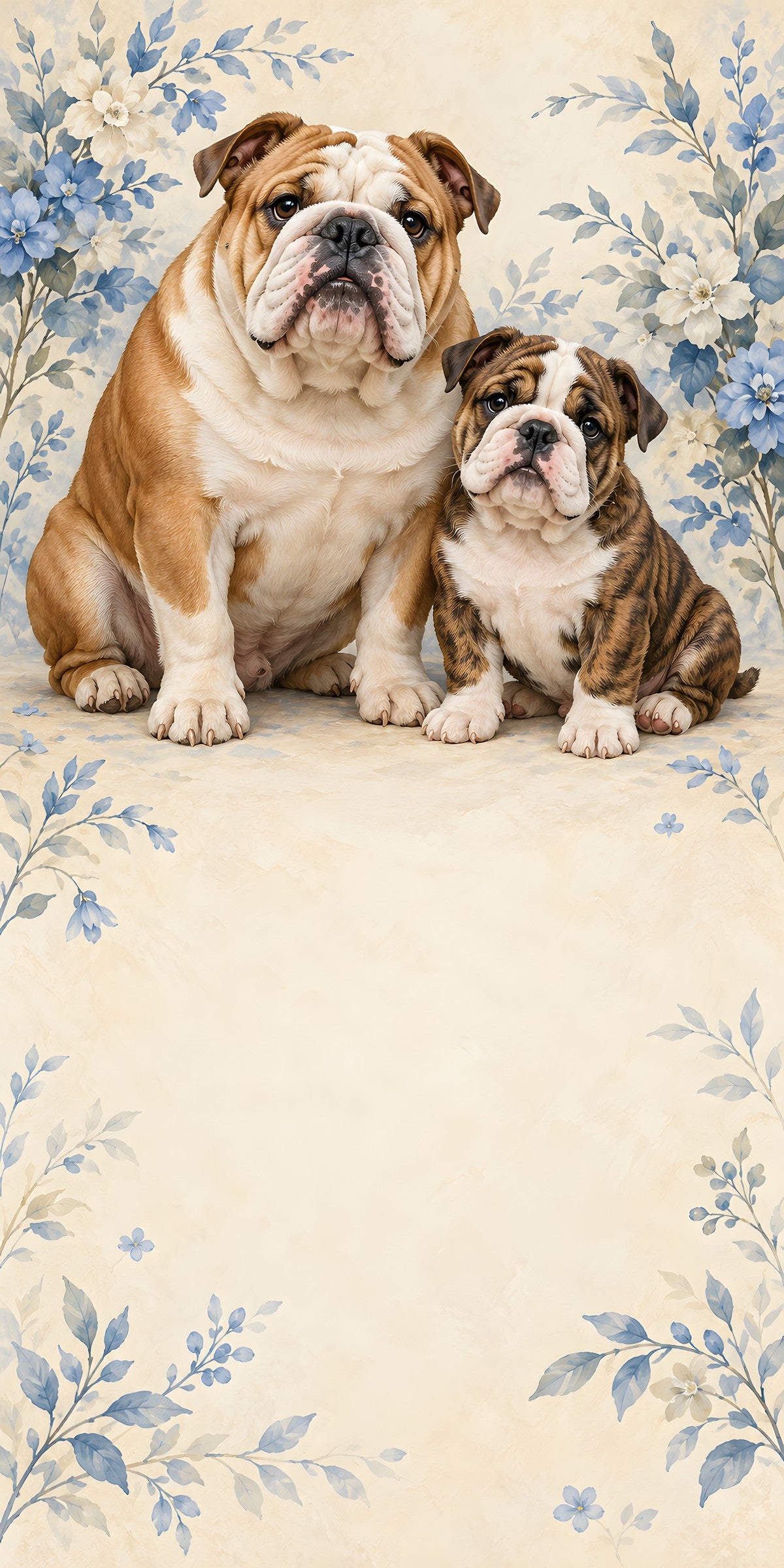 English Bulldogs fridge wrap full design