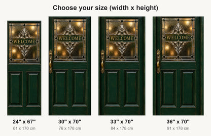 English Pub Door fridge wrap available sizes 24, 30, 33 and 36 inch