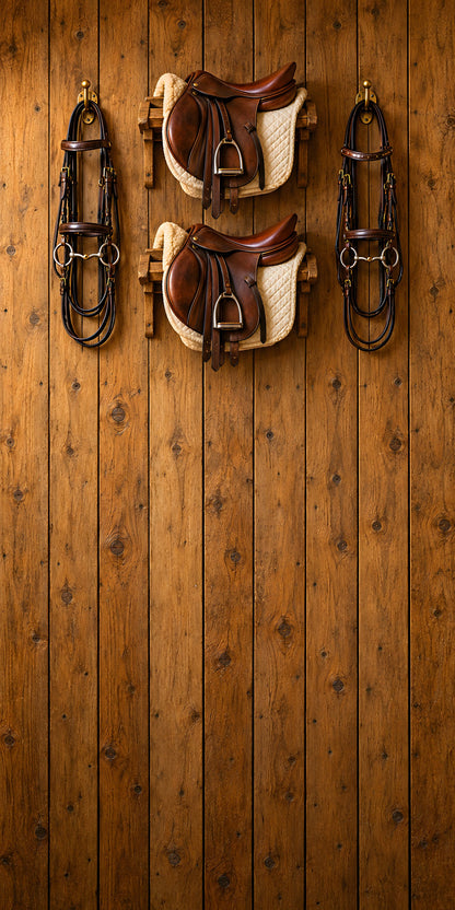 Equestrian Tack Room fridge wrap full design