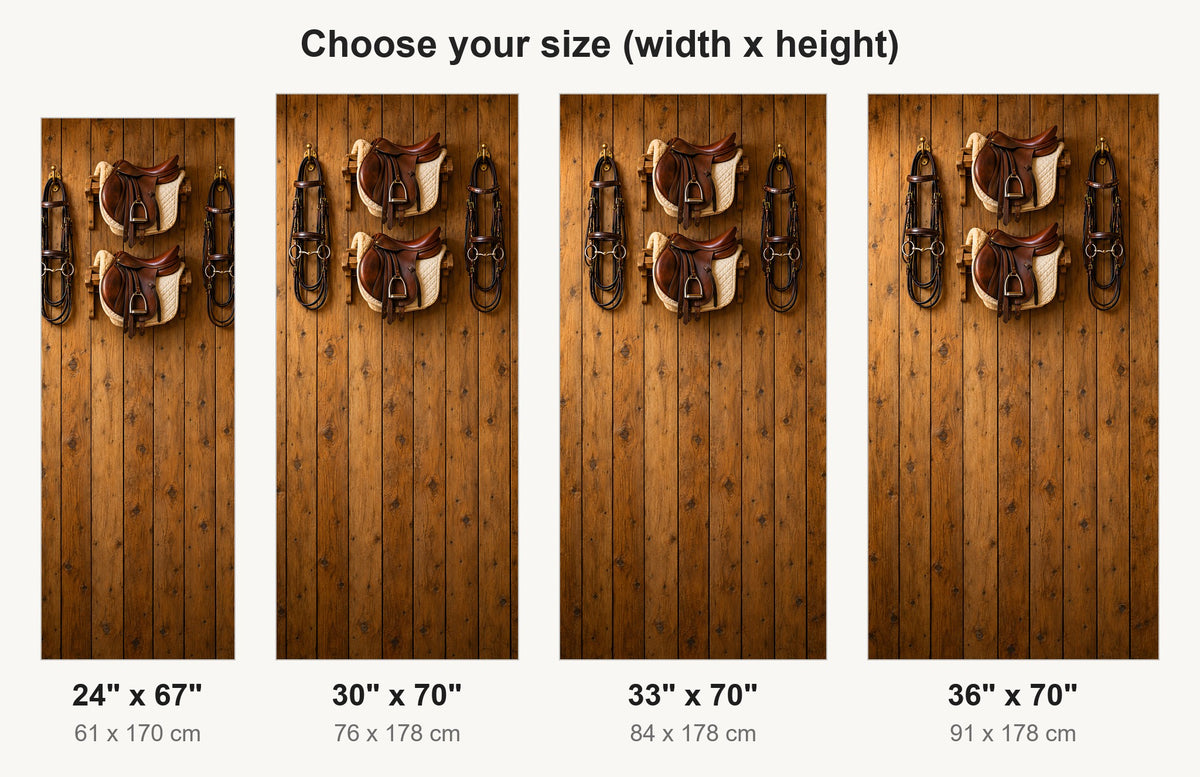 Equestrian Tack Room fridge wrap available sizes 24, 30, 33 and 36 inch