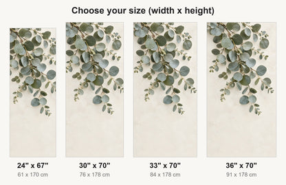 Eucalyptus Branches fridge wrap available sizes 24, 30, 33 and 36 inch
