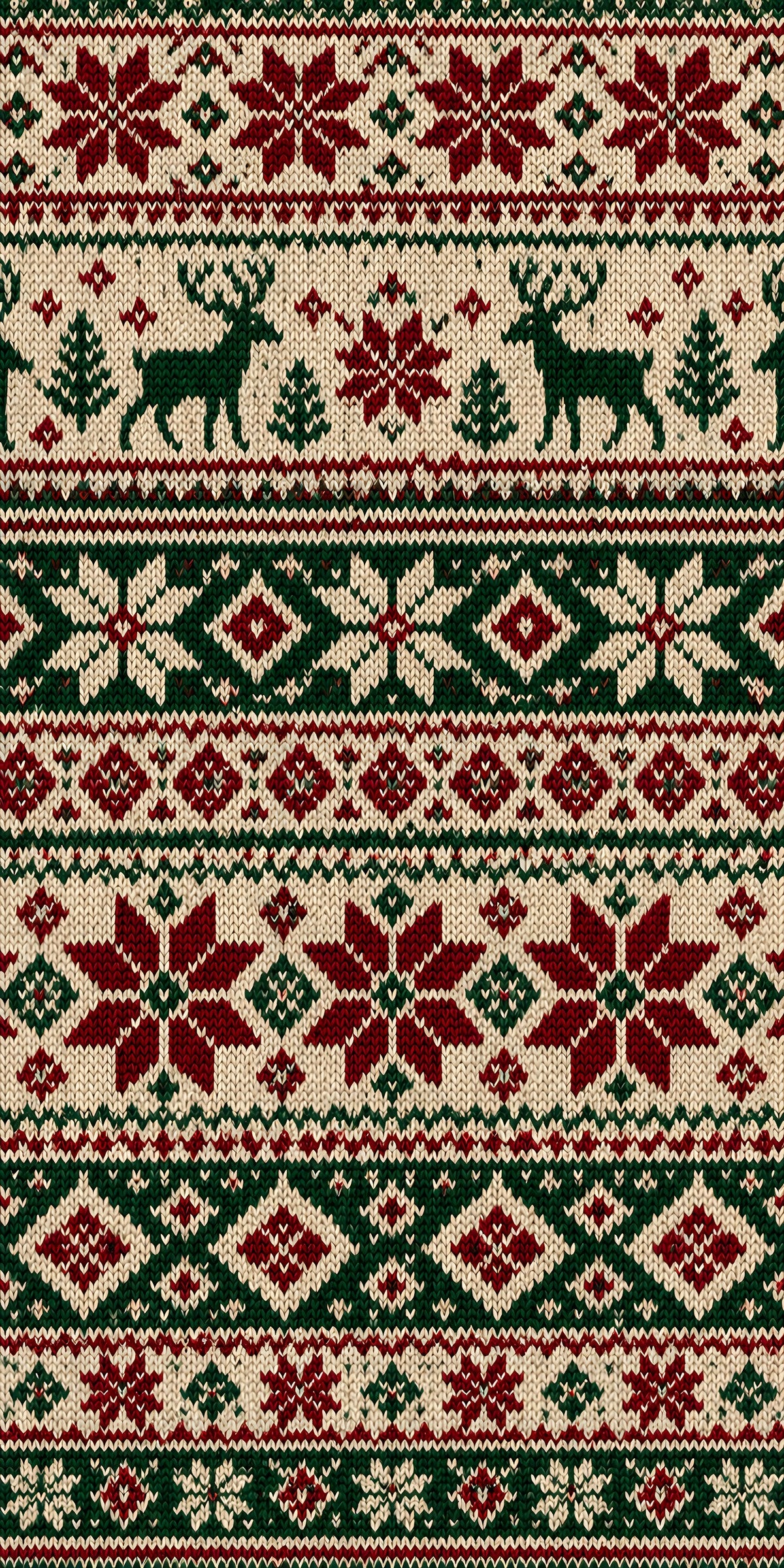 Fair Isle Sweater Knit fridge wrap full design
