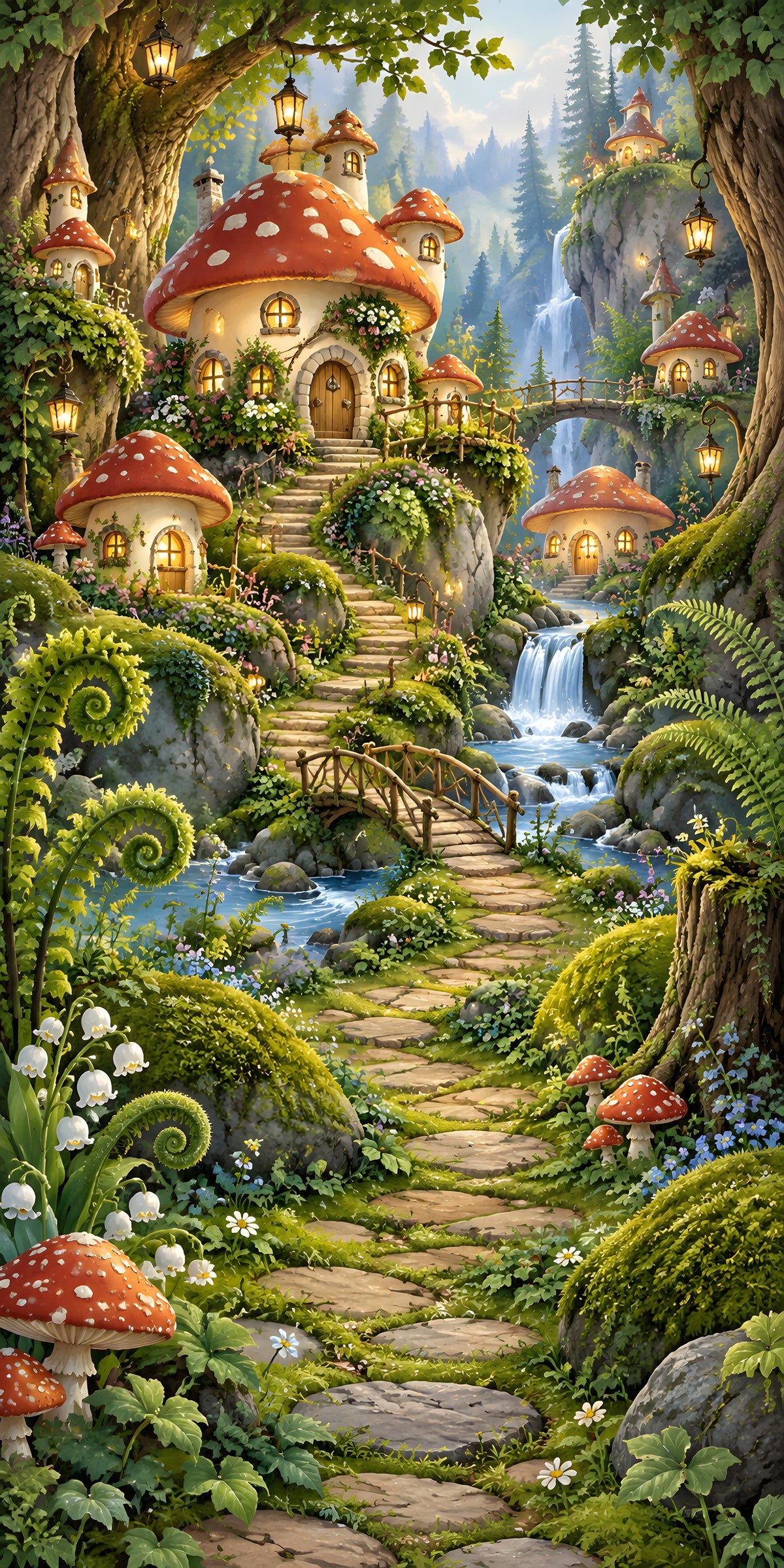 Fairy Forest fridge wrap full design