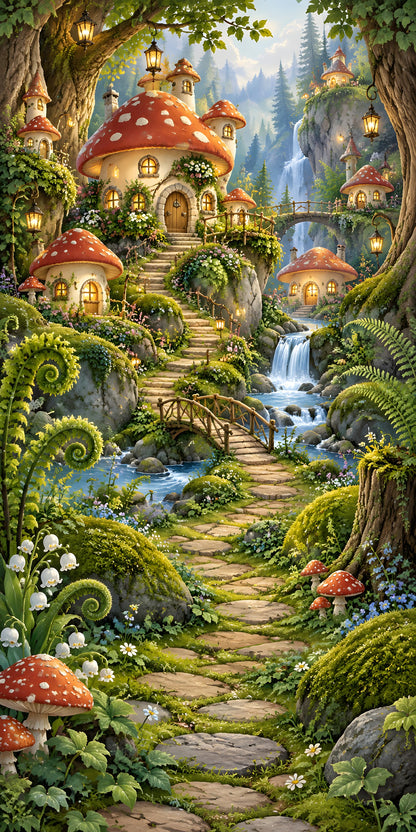 Fairy Forest fridge wrap full design