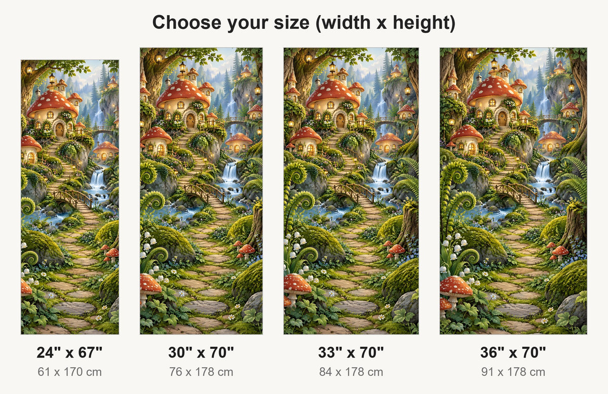 Fairy Forest fridge wrap available sizes 24, 30, 33 and 36 inch