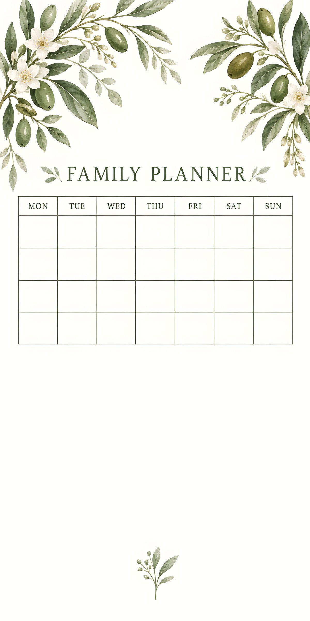 Family Planner fridge wrap full design