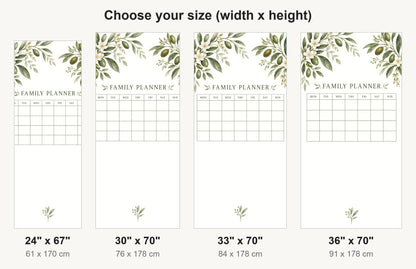 Family Planner fridge wrap available sizes 24, 30, 33 and 36 inch