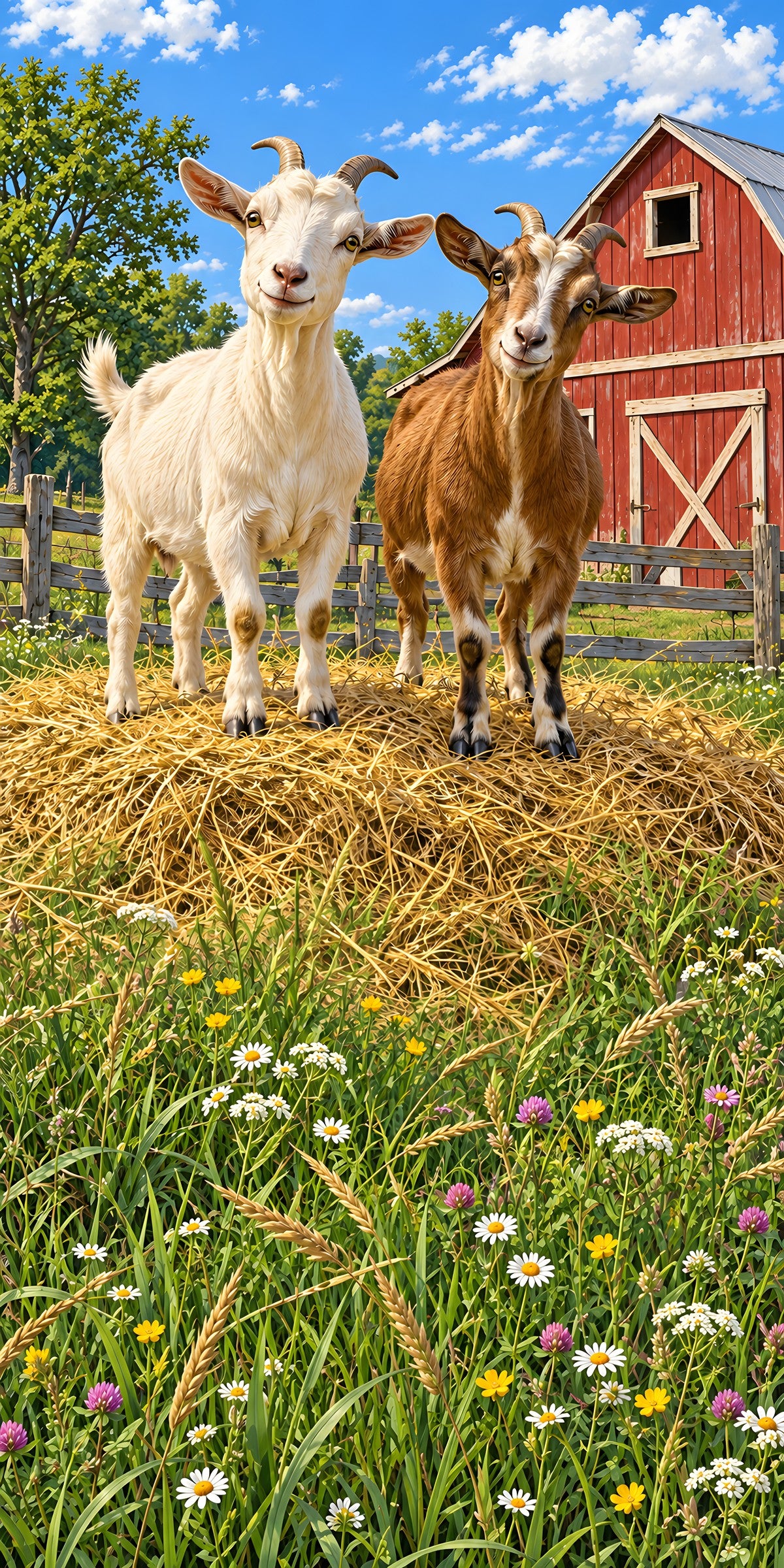Farm Goats fridge wrap full design