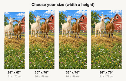 Farm Goats fridge wrap available sizes 24, 30, 33 and 36 inch