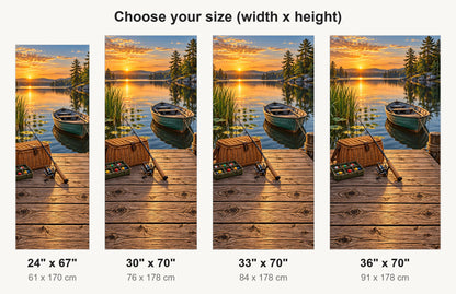 Fishing Dock fridge wrap available sizes 24, 30, 33 and 36 inch